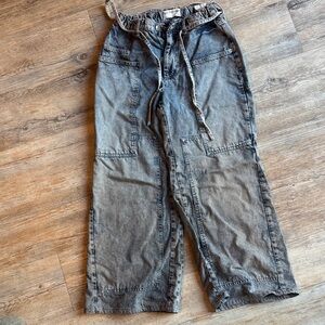 We the Free Dirty Wash Cinch Waist Jeans